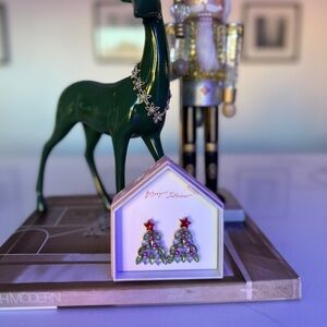 Betsey Johnson Multicolor Christmas Tree Earrings